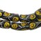 The Bead Chest Painted African Krobo Beads - Full Strand of Ghanaian Tribal Glass Beads for Necklace or Jewelry Making (Tiger Eye)